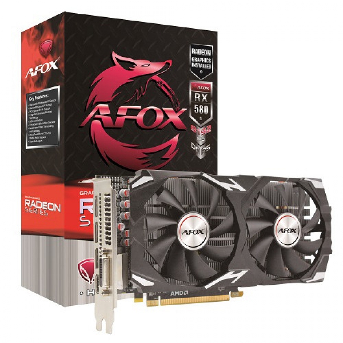 Placa Video 8gb Rx 580 Afox 2048sp Edition Gddr5 Dual Fan 6045